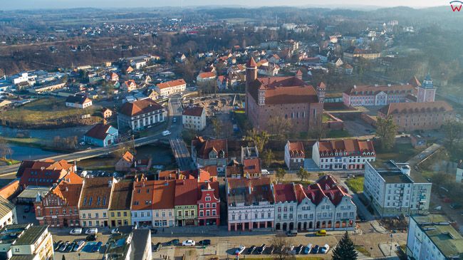 Lidzbark Warminski, fragment starego miasta, 27.12.2017 r.. EU, PL, warm-maz. Lotnicze.